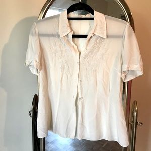 Gorgeous Detailed Vintage Silk Blouse